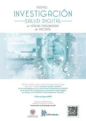 Premio de investigación UCM- Fundación Instituto Roche para investigadores UCM, que hayan publicado algún artículo de investigación relacionado con la Salud Digital en relación con la Medicina Personalizada de Precisión